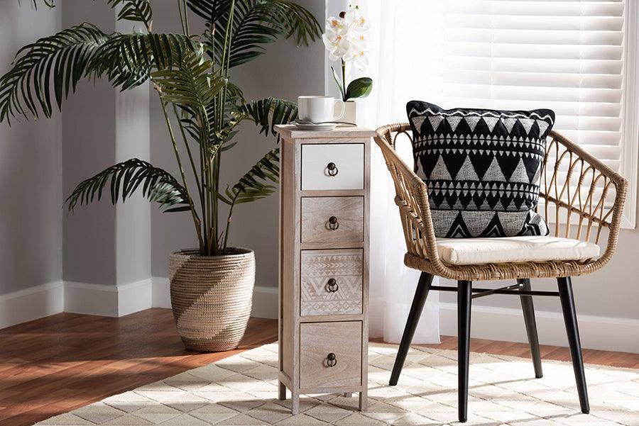 Wholesale Interiors Bedroom Organization - Seanna Modern and Contemporary Multi-Colored Wood 4-Drawer Storage Unit