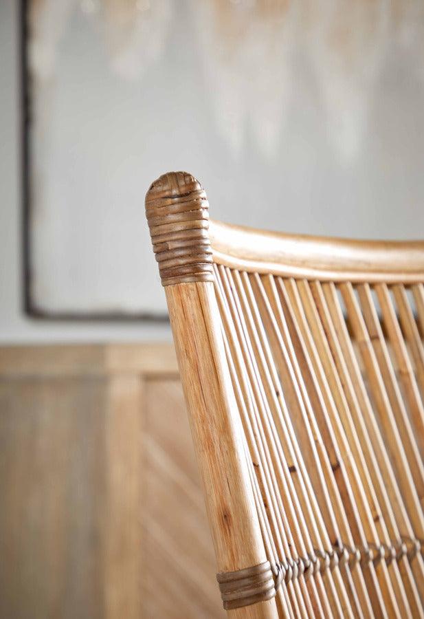 Essentials For Living Dining Chairs - Spindle Dining Chair Matte Gray Rattan & Matte Gray Binding