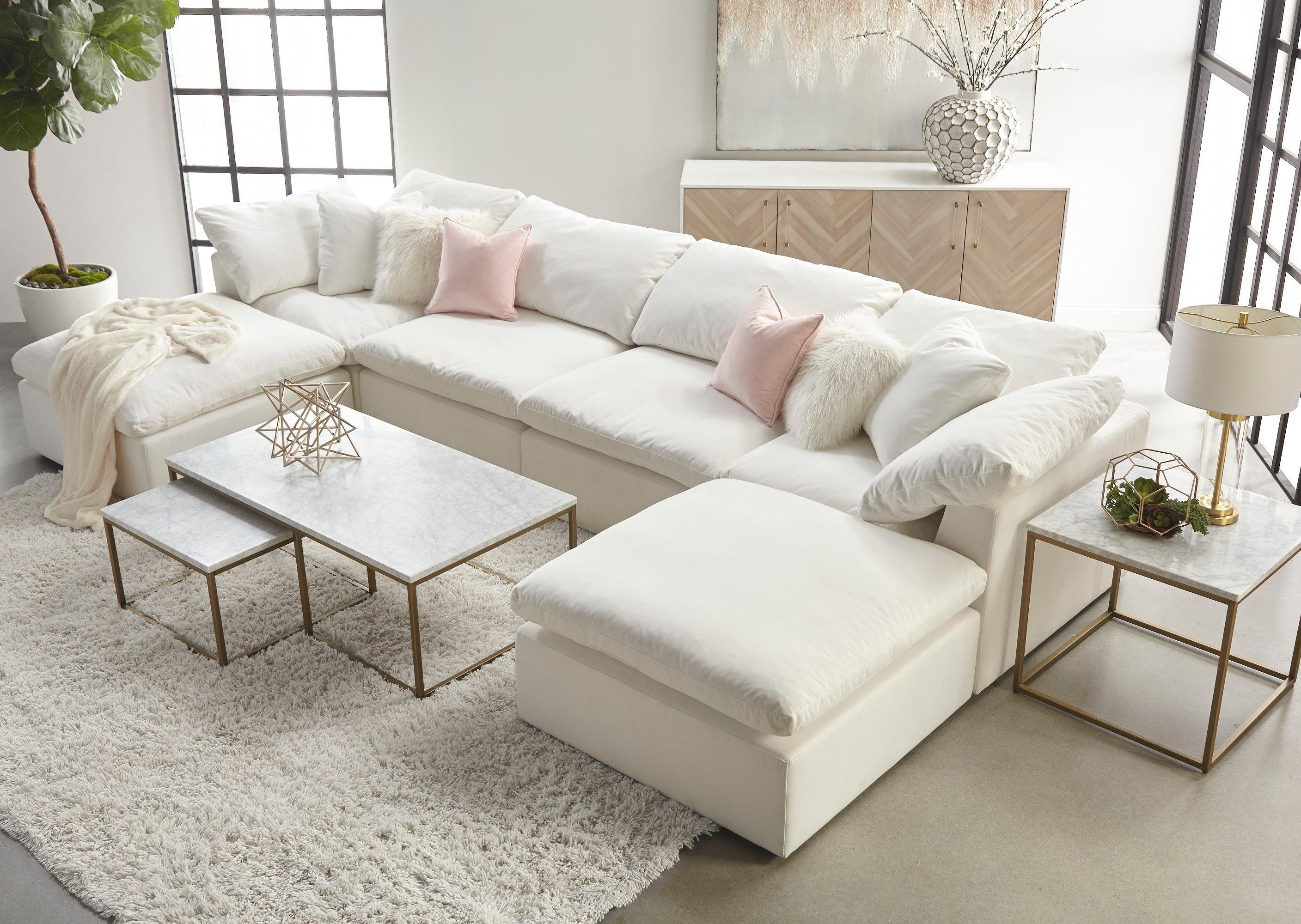 Essentials For Living Ottomans & Stools - Sky Modular Ottoman Peyton Pearl
