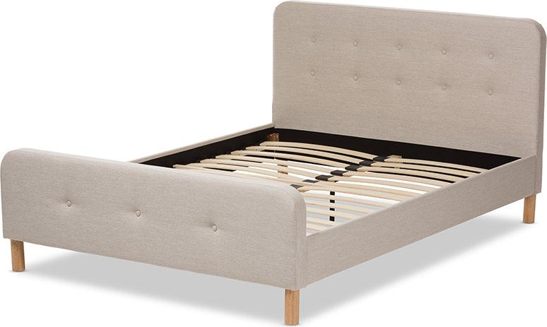 Wholesale Interiors Beds - Samson Full Bed Light Beige