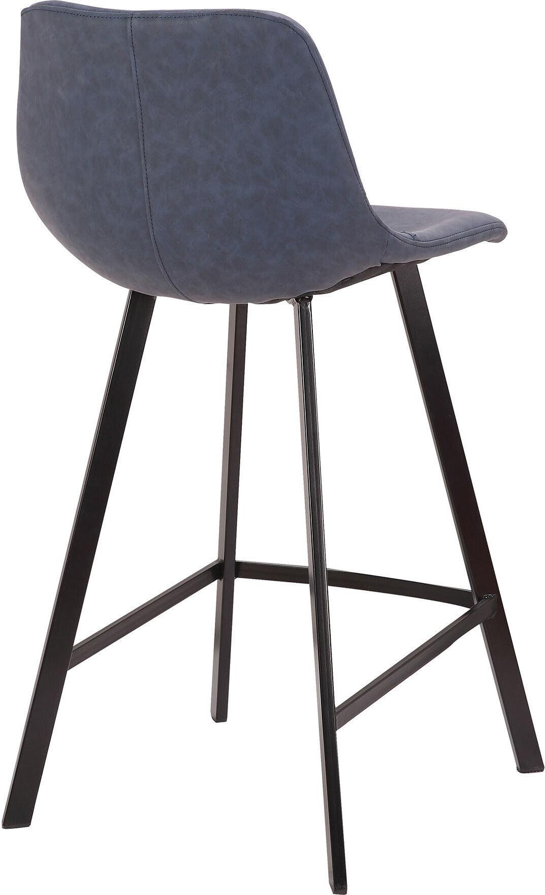 Lumisource Barstools - Outlaw Counter Stool Blue & Black Legs (Set of 2)