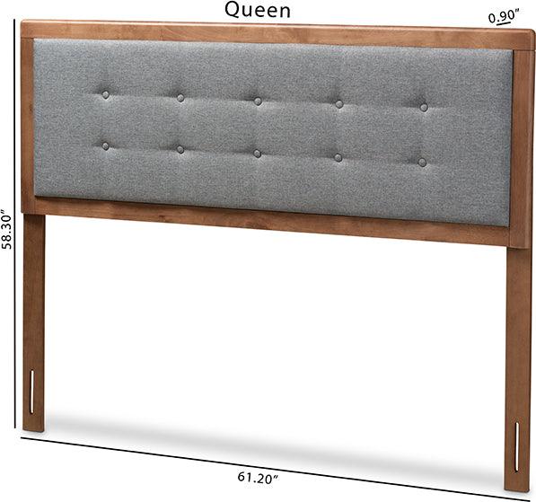 Wholesale Interiors Headboards - Sarine Queen Headboard Dark Gray & Walnut