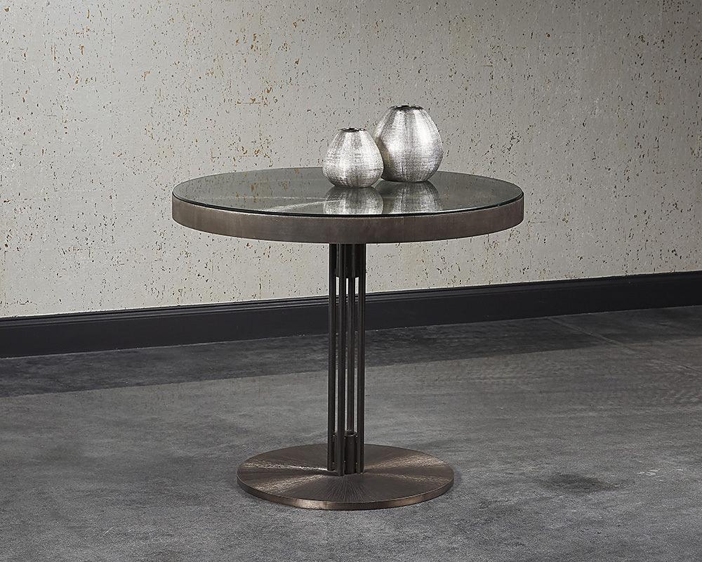 SUNPAN Outdoor Dining Tables - Terry Bistro Table - Round - 35.5" Gray