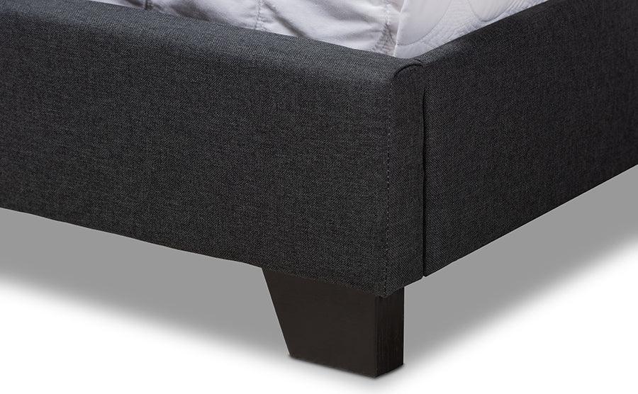 Wholesale Interiors Beds - Alesha Queen Bed Charcoal Gray