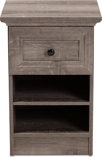 Wholesale Interiors Nightstands & Side Tables - Dara Nightstand Gray & Brown & Black