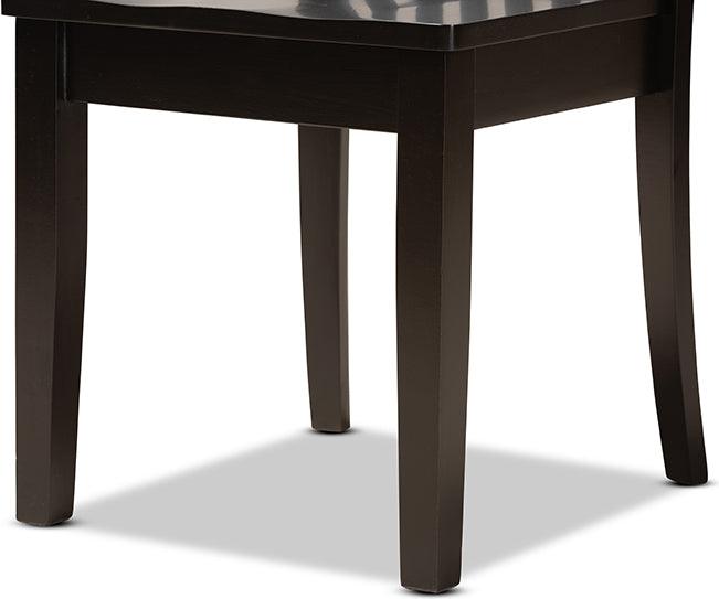 Wholesale Interiors Dining Sets - Zala Dark Brown Finished Wood 5-Piece Dining Set