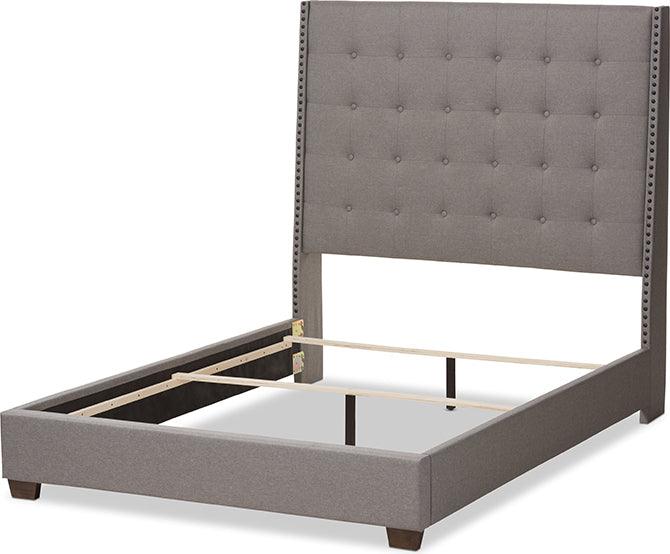 Wholesale Interiors Beds - Georgette Queen Bed Light Gray