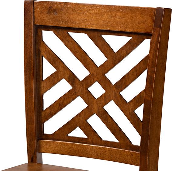 Wholesale Interiors Dining Sets - Caron Walnut Brown Finished Wood 5-Piece Pub Set