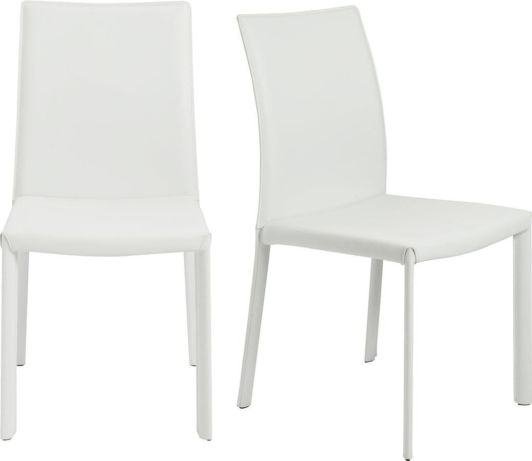 Euro Style Dining Chairs - Hasina Side Chair in White - Set of 2