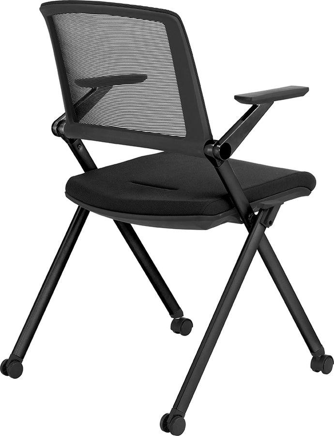 Euro Style Task Chairs - Reino Stacking Visitor Chair Black- Set of 2