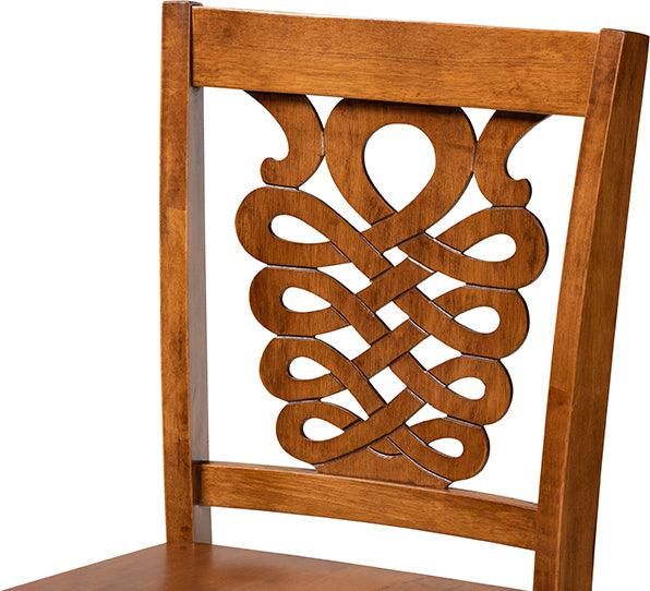 Wholesale Interiors Barstools - Gervais Counter Stool Walnut Brown (Set of 2)