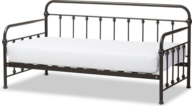 Wholesale Interiors Daybeds - Elsie Vintage Industrial Oiled Bronze-Effect Metal Daybed