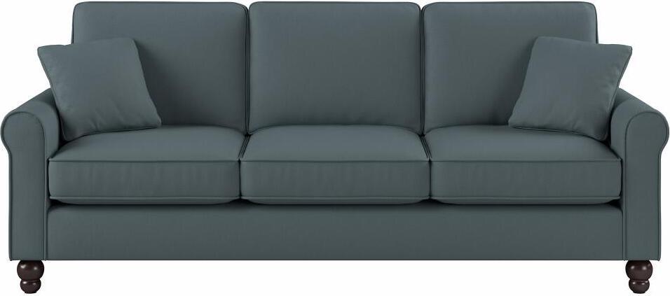 Bush Business Furniture Sofas & Couches - 85W Sofa Turkish Blue Herringbone Fabric J