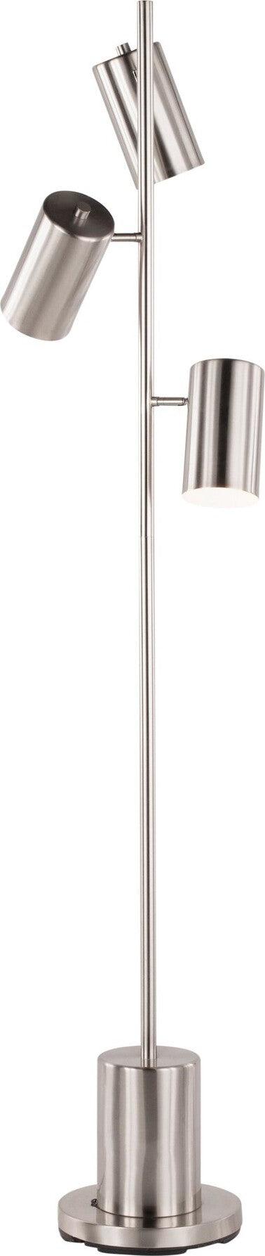 Lumisource Floor Lamps - Cannes Floor Lamp Brushed Stainless Steel