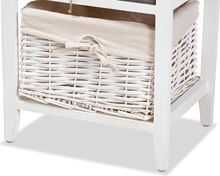 Wholesale Interiors Bedroom Organization - Diella Modern and Contemporary Multi-Colored Wood 2-Drawer Storage Unit with Basket