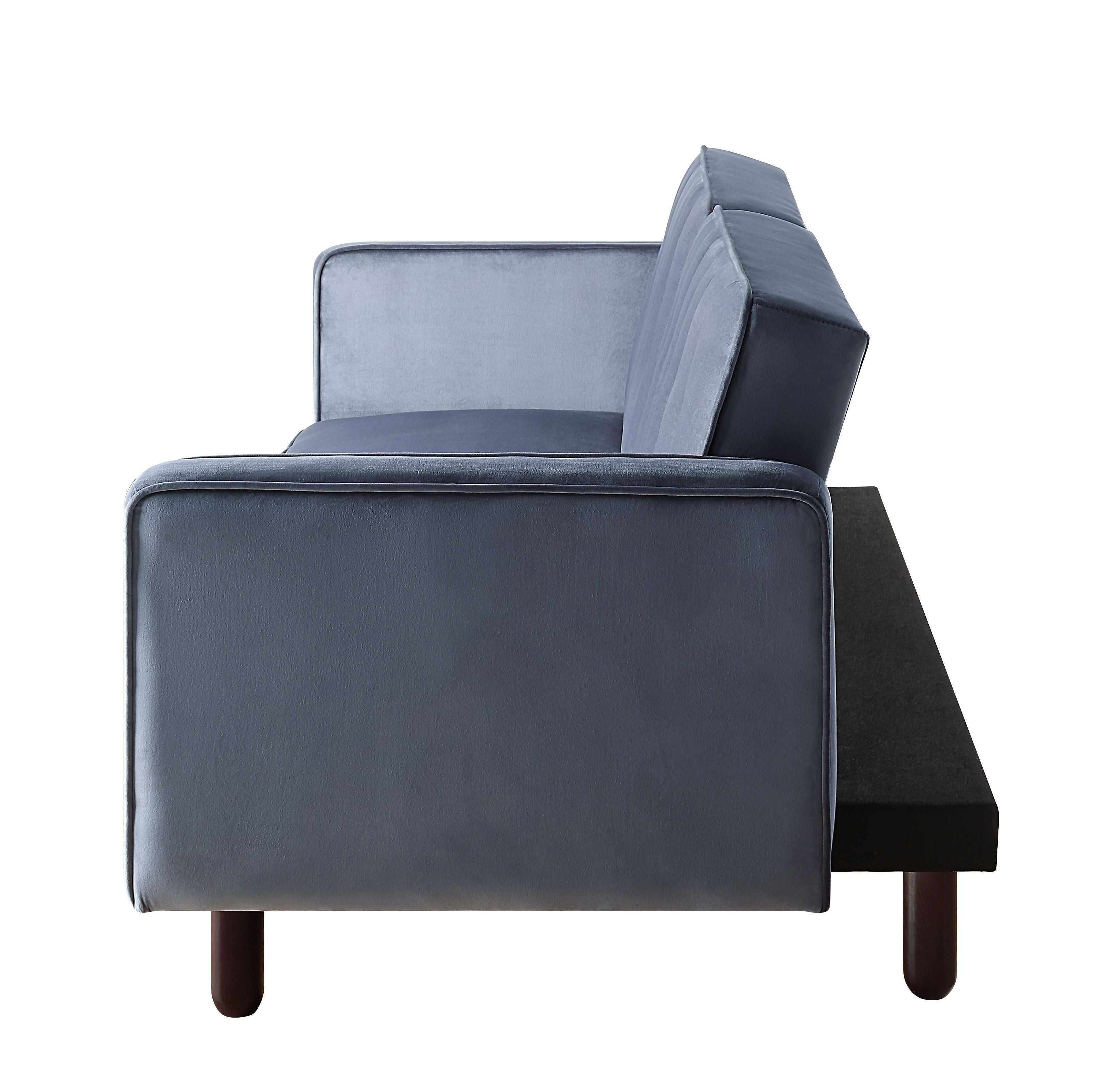 ACME Furniture Sofas & Couches - ACME Qinven Adjustable Sofa , Dark Gray Velvet