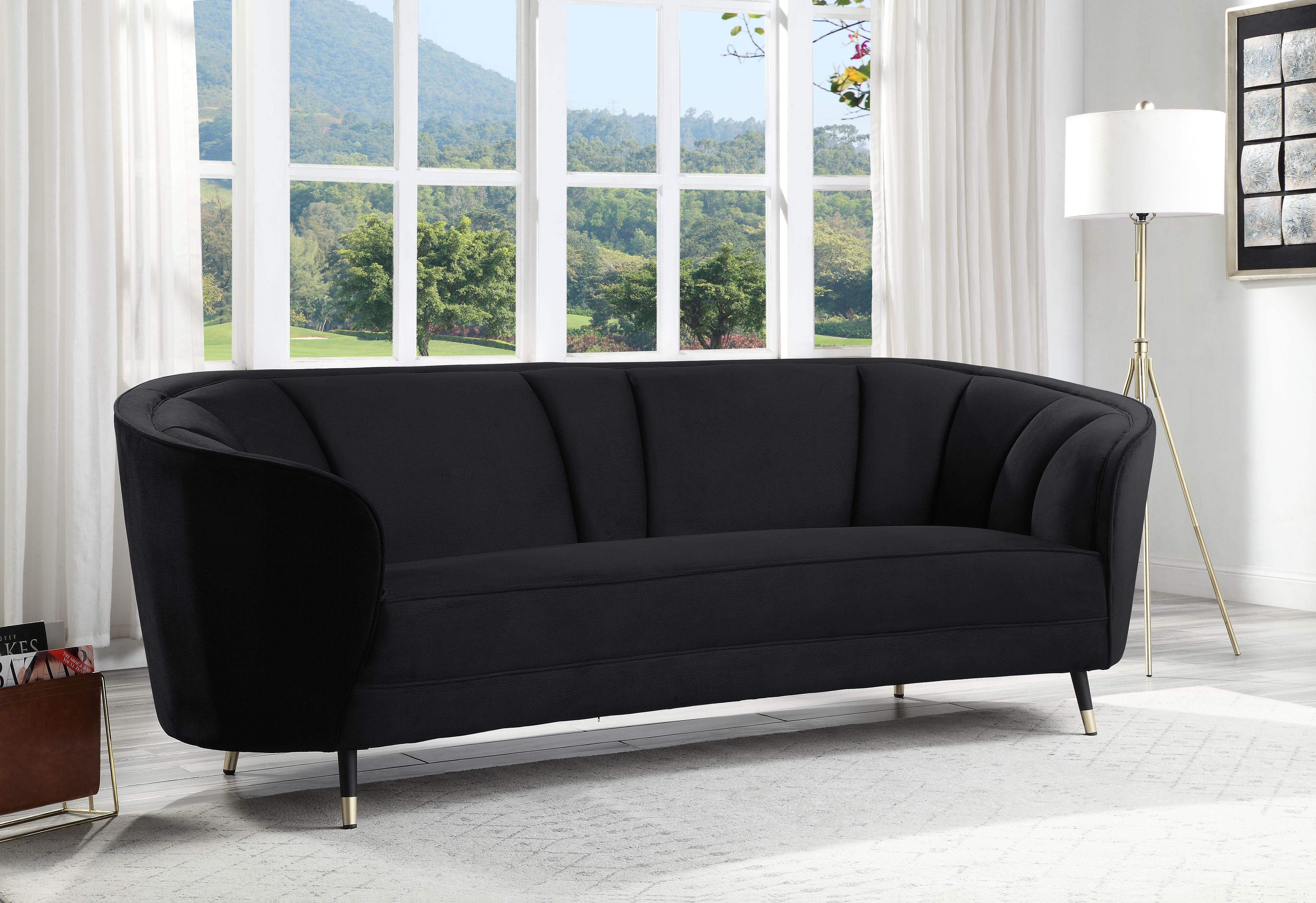 ACME Furniture Sofas & Couches - ACME Achim Sofa, Black Velvet