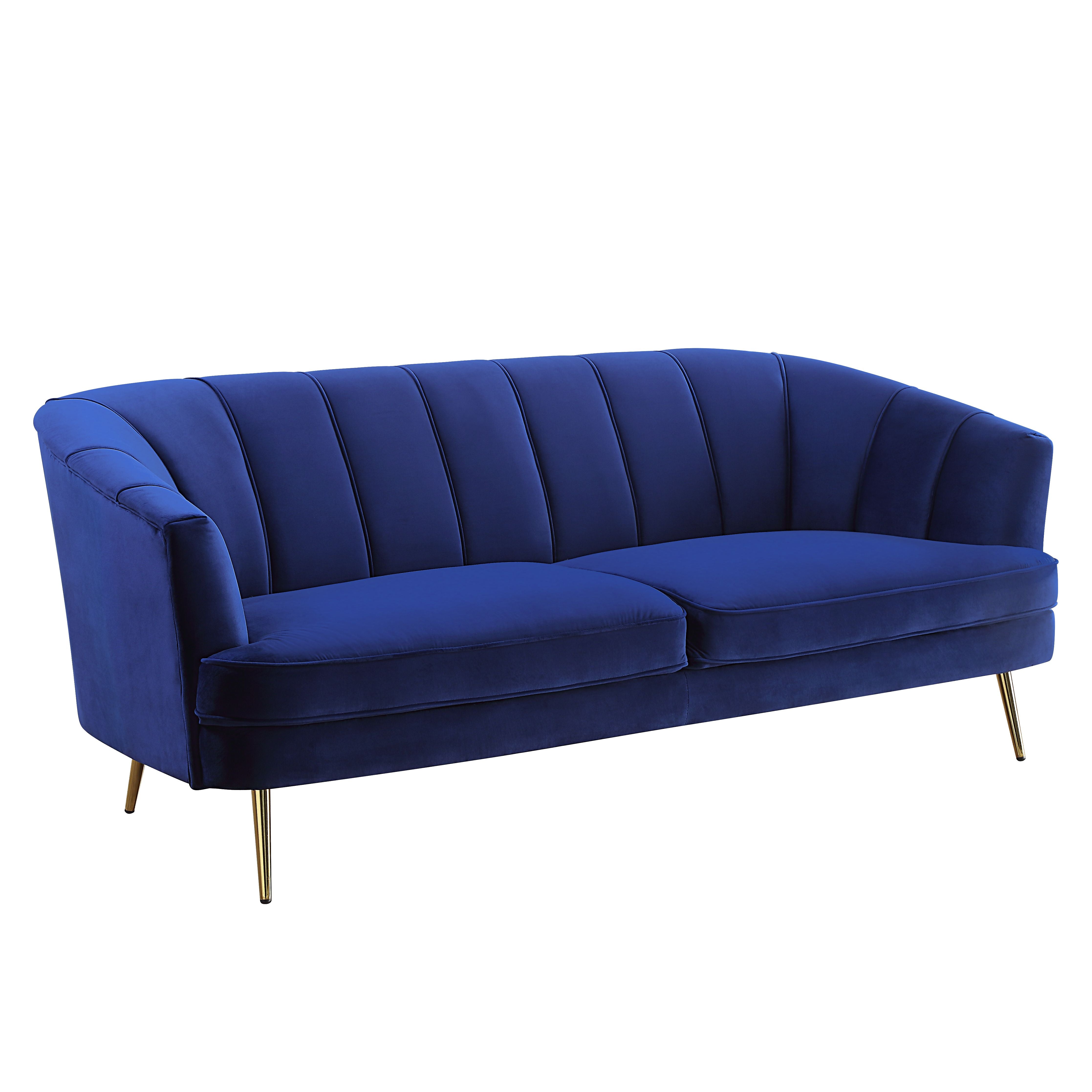 ACME Furniture Sofas & Couches - ACME Eivor Sofa, Blue Velvet