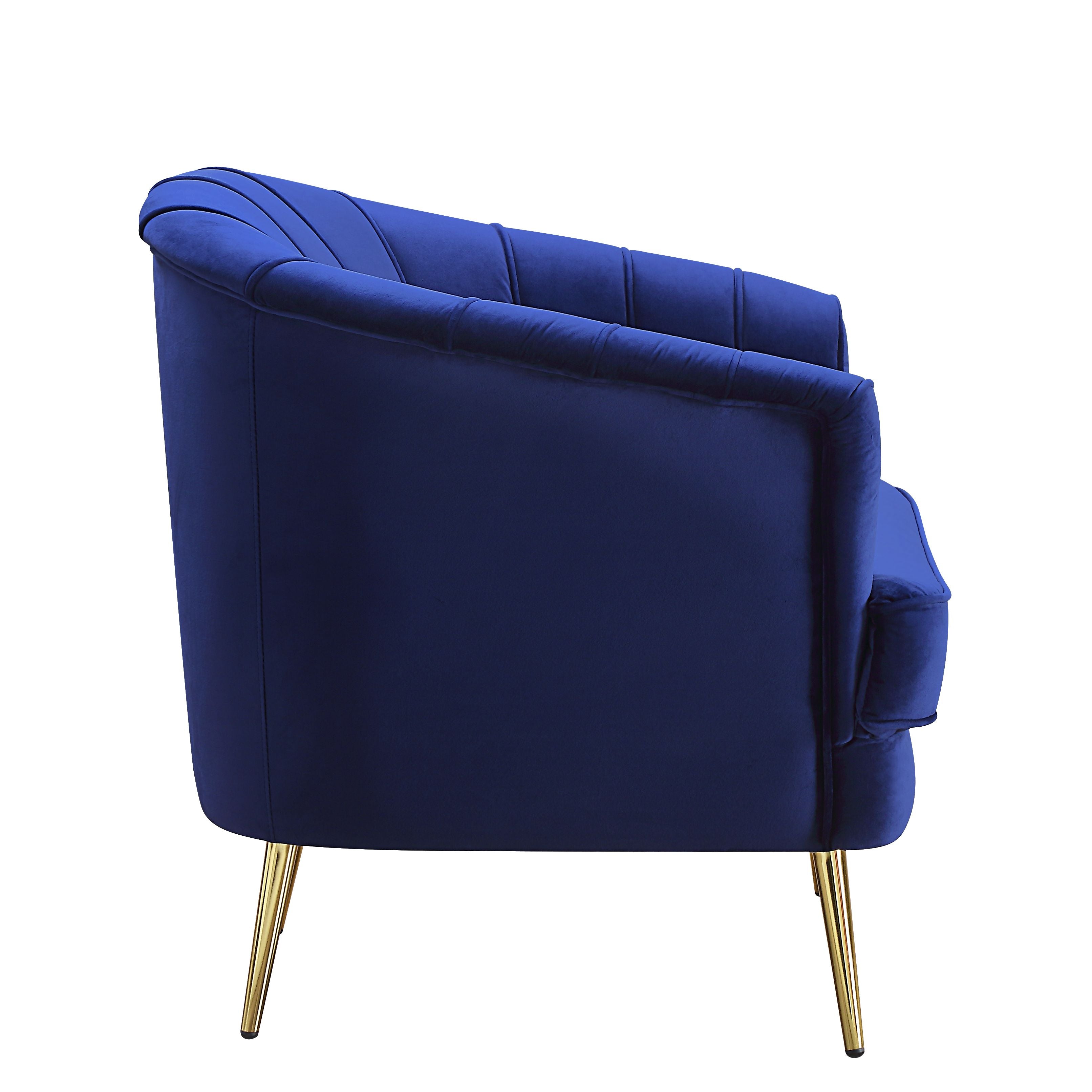 ACME Furniture Sofas & Couches - ACME Eivor Sofa, Blue Velvet