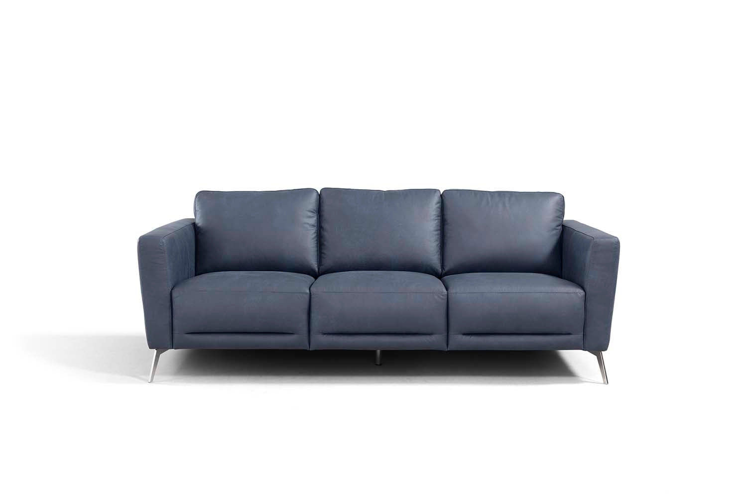 ACME Furniture Sofas & Couches - ACME Astonic Sofa , Blue Leather