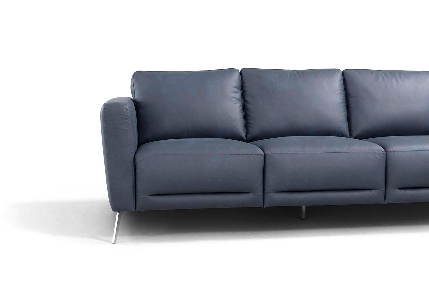 ACME Furniture Sofas & Couches - ACME Astonic Sofa , Blue Leather