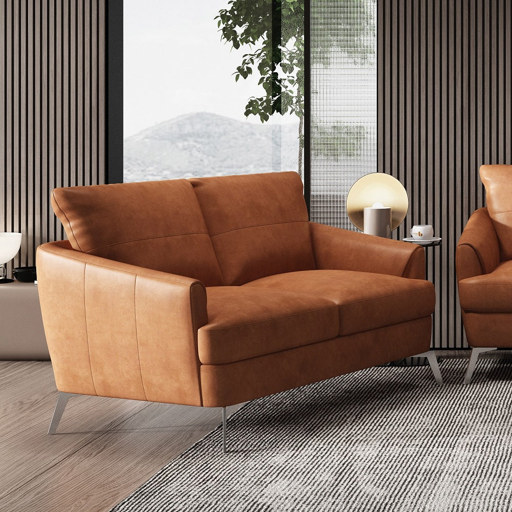 ACME Furniture Sofas & Couches - ACME Safi Loveseat , Camel Leather