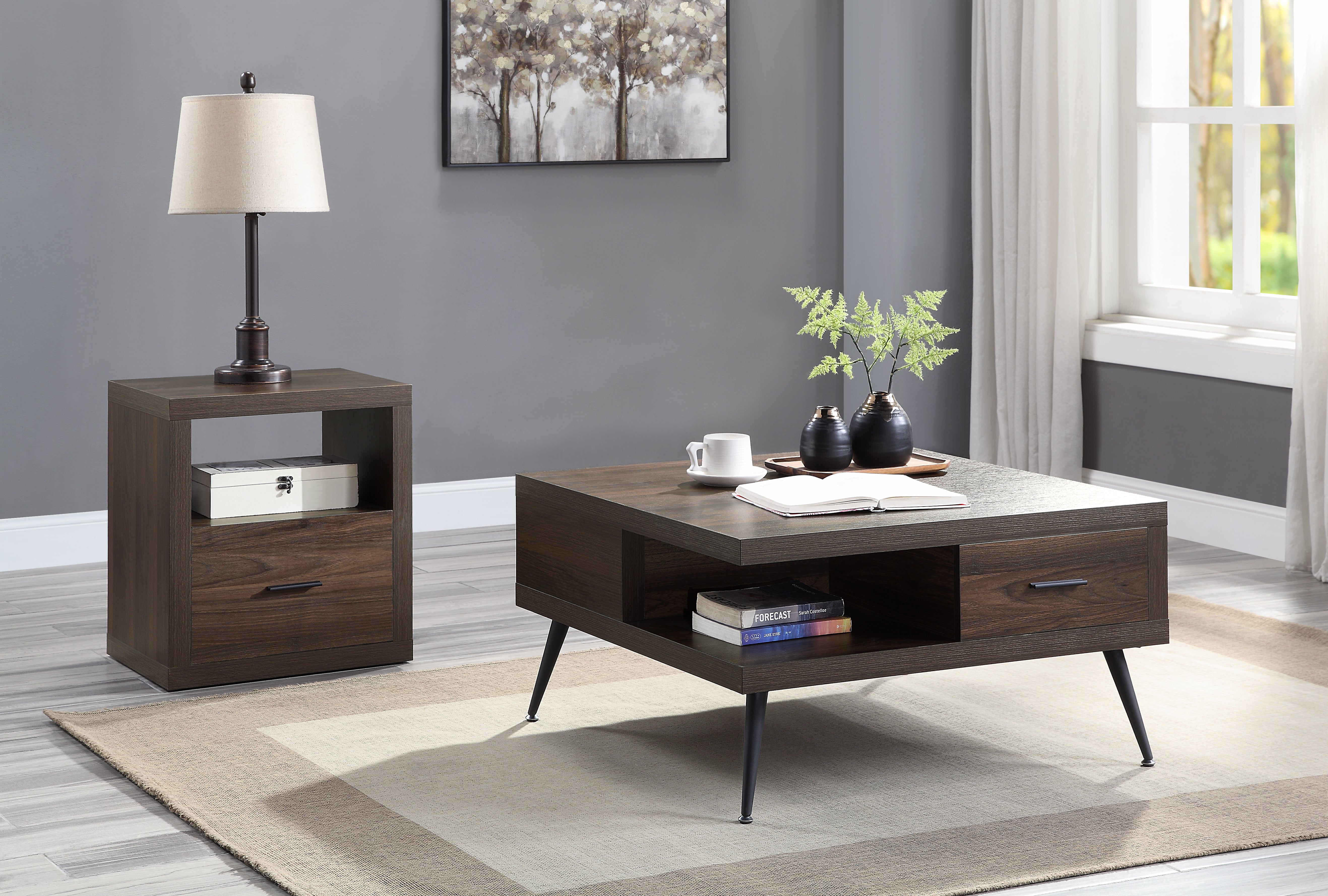 ACME Coffee Tables - ACME Harel Coffee Table, Walnut Finish