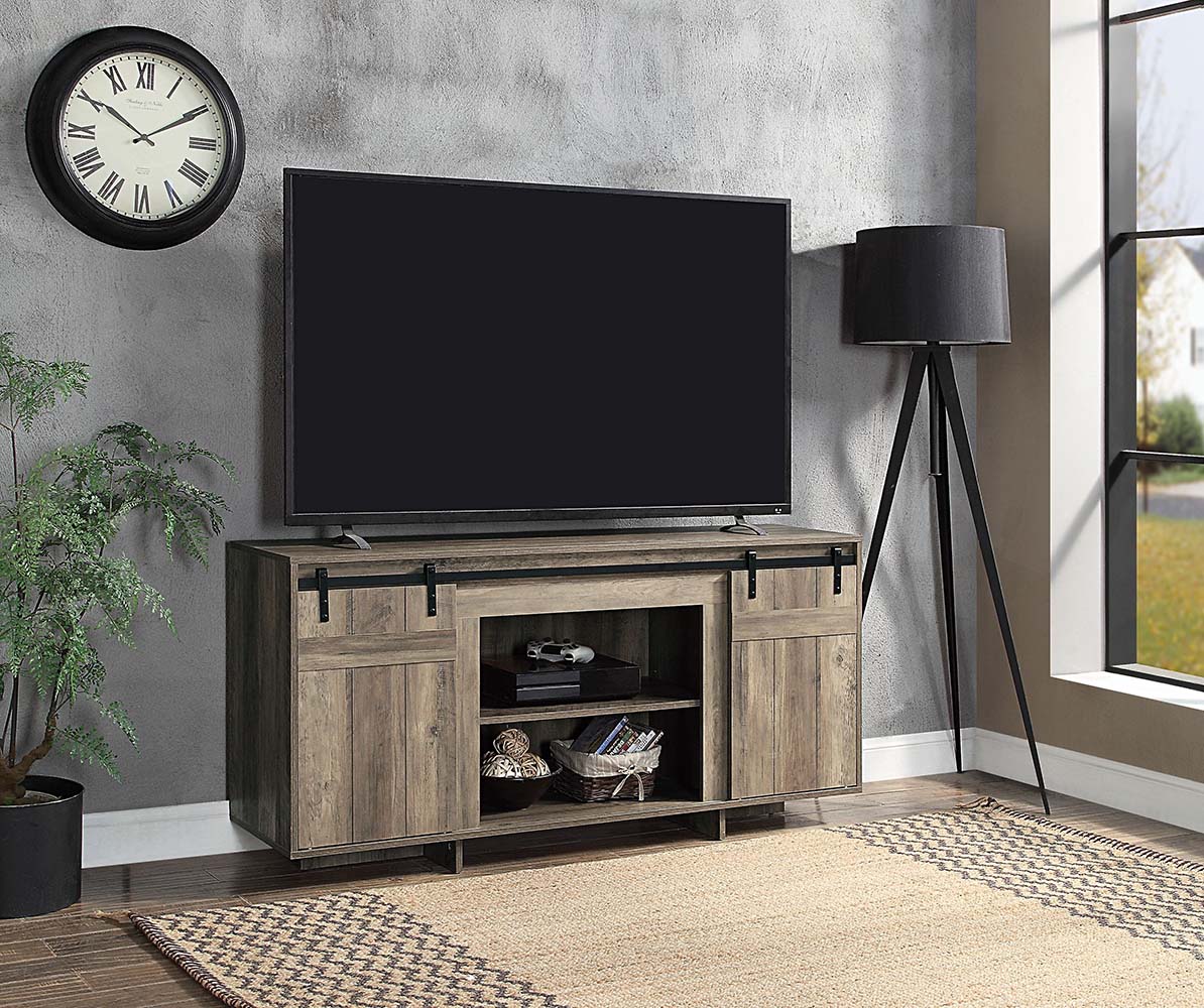 ACME TV & Media Units - ACME Bellarosa TV Stand, Gray Washed